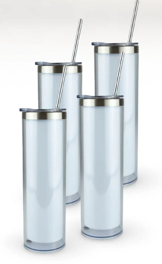 20 oz Skinny Snow Globe Cup