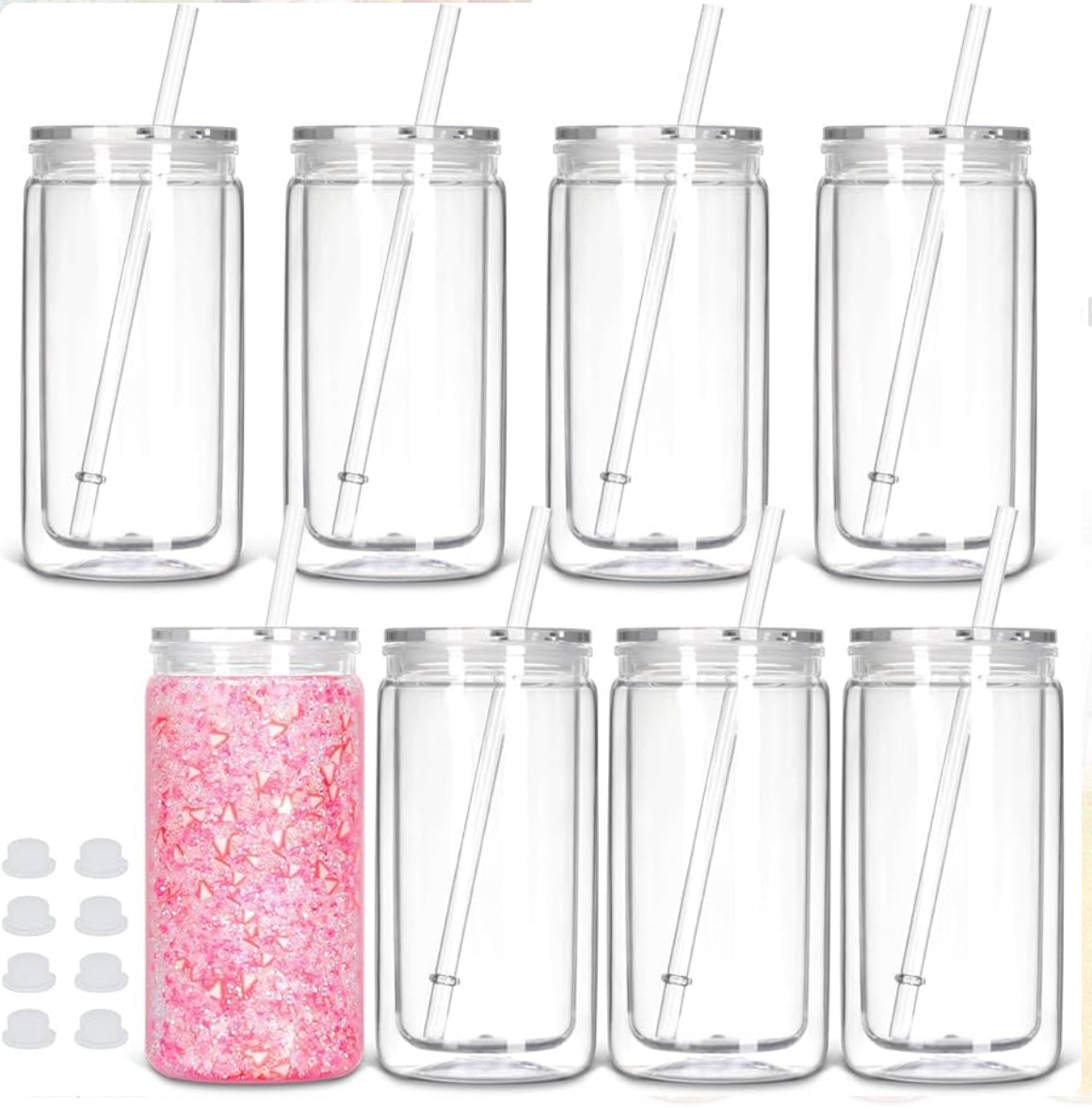 16 oz. Acrylic Snow Globe Cup